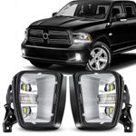 FICOLPO Led Fog Lights with Daytime Running Lights for 2013-2018 Dodge Ram 1500 & 2019-2021 RAM 1500 Classic Pickup - Bumper Driving Fog Lamps with DRL OEM Replacement(White Light)