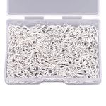 AIEX 300 pcs Screw Eye Pins Hooks Eyelets Screw Threaded for Jewelry Making Findings DIY Crafts, Silver