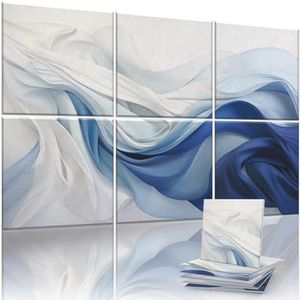 JaneTech 6 Pack Art Acoustic Panels 72x48 Inches Acoustical Wall Panels Decorative Sound Absorbing Panels for Studios, Offices, Theaters, Adhesive Included