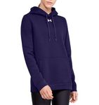 Under Armour Women's UA Hustle Fleece Hoodie (Medium, Purple)