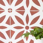 Patio Tile Reusable Stencils for 30cm, 45cm and 60cm Garden slabs, Walls, Floors & Furniture Daisy Design (45CM X 45CM)