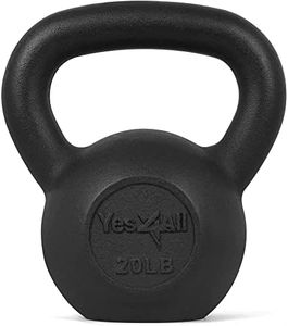 Yes4All Cast Iron Kettlebell/Adjustable Kettlebell, Available Kettlebells for 4KG/10LB, 6KG/15LB, 8KG/20LB, 16KG/35LB, 18KG/40LB, 20KG/45LB