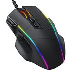 Gaming Mouse, Dacoity Ergonomic RGB Mouse 8000 DPI (5 Levels), 8 Programmable Buttons, 7 Customizable RGB Lighting Modes, USB Wired Mouse for PC, Laptop, MacBook