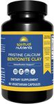 Spiritual Nutrients Pristine Calcium Bentonite Clay | Whole Body Detoxification, Featuring Calcium Aluminosilicate | Non-GMO, Vegan | 90 Capsules