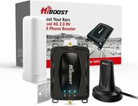 HiBoost RV Cell Phone Booster Kit 4G 5G LTE Signal Boost for All U.S. Carriers Verizon AT&T T-Mobile |Omni-Directional Roof Antenna| APP Control Vehicle Camper Cell Phone Booster for RV FCC Approved