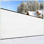 ColourTree Customized Size Fence Screen Privacy Screen White 4' x 25’ - Commercial Grade 170 GSM - Heavy Duty - 3 Years Warranty - We Make Custom Size