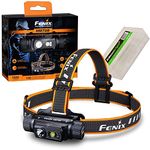 Fenix HM70R 1600 Lumen Rechargeable White/red LED Headlamp with EdisonBright Battery Carrying case Bundle