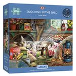 Snoozing in the Shed 1000 Piece Jigsaw Puzzle | Cat Jigsaw Puzzle | Sustainable Puzzle for Adults | Premium 100% Recycled Board | Great Gift for Adults | Gibsons Games