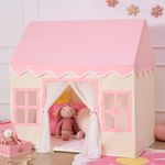 Wilwolfer Kids Play Tent Indoor : Princess Tent with Padded Mat - Large Toddlers Playhouse for Girls & Boys, Girls Tent, Kids Toys House Birthday Gift