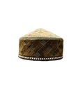 Luxury Velvet Kufi Topi Namaz Islamic Cap Brown