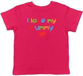 Shopagift I Love My Mummy Childrens Kids T-Shirt, Birthday from Son Daughter to Mum Pink