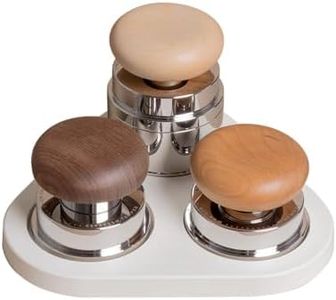 TIMEMORE Espresso Tamper Set 58.4mm with WDT Tool, Self-Leveling Tamper & Gravity Distributor for Professional Coffee Preparation - Wooden Grip