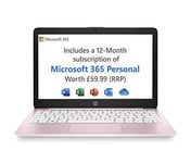 HP Stream 11-ak0008na 11.6 Inch Laptop (Rose Pink) (Intel Celeron N4000, 2 GB RAM, 32 GB eMMC, Office 365 and 1 TB OneDrive Cloud Storage, 1 Year Subscription Included, Windows 10 Home)