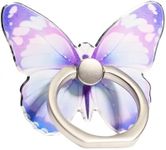 LaMignonne Butterfly Cell Phone Ring Holder Finger Ring Grip Stand 360° Rotation 180° Flip Universal Kickstand