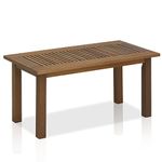 Furinno Tioman Hardwood Outdoor Coffee Table in Teak Oil, Natural