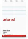 Steno Books, Gregg Rule, 6 X 9, White Sheets, 80/pad, Red Cover, 6 Pads/Pack