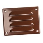 140x105mm / 6x4" inch Brown Metal Air Vent Grille Cover with Insect Mesh - Ventilation Cover