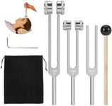 Tuning Forks(128Hz, 256Hz, 512Hz),Weighted&Unweighted Tuning Forks Set, For Chakras/Sound Therapy/Yoga For Women