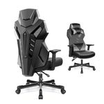 OneGame Video Gaming Chair, Breathable Computer Racing Style Swivel Chair Adjustable Backrest Ergonomic PC with Lumbar Support, Blackgray