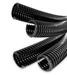 Black Spiral Conduit Split Tube Cable Tidy Wire Loom Harness 22mm ID x 28mm OD (10m Length)