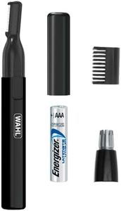 Wahl® Canada Premium Lithium Ear, Nose & Brow Trimmer, Power and Precision to tackle all your grooming needs, Wet/Dry Black Pen Trimmer, for fast and easy facial grooming, Men Grooming - Model 5536