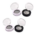 Lurrose Single Empty Magnetic Eyeshadow Case Empty Eyeshadow Palette Box Empty Magnetic Cosmetics Makeup Powder Sample Container 4Pcs 26mm