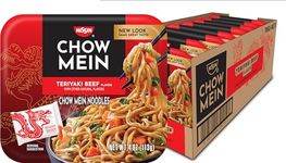 Nissin Chow Mein Noodles Teriyaki Beef Flavor, 4 OZ (Pack of 8)