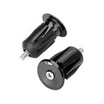 Handlebar End Caps Bicycle Handlebar End Plug Caps Aluminum Alloy Handlebar Plug for Mountain Bike Road Bicycle Handlebar(Black)