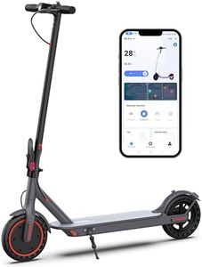 Electric Scooter Adults - Max 19Miles Range & 19MPH Speed E-Scooter, Powerful 350W Scooter, Folding Scooters with 8.5" Solid Tires, Dual Braking, Lightweight (Red-19miles-350W)