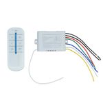 Electronic Spices 220V 4-Way ON/Off Lamp Light RF Remote Control Switch Receiver (Multicolour)