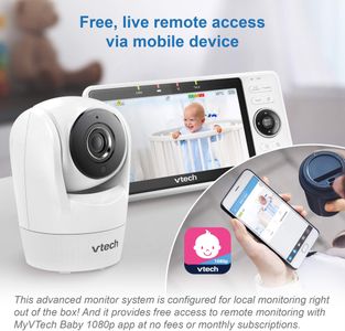 VTech Wi-Fi Baby Monitor – VM901 Video Camera with App Control