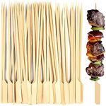 100 Pieces Bamboo Paddle Skewers Sticks, Bamboo Barbecue Sticks Skewers 20 cm/7.87 inch for Barbeque, Cocktails, Fruit, Kebab, Burger, BBQ, Party Sticks Skewers