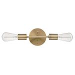 Globe Electric 51736 Alexandria 2-Light Reversable Vanity Light, Matte Brass, Gold