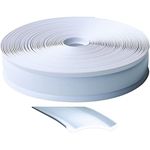 RV Designer E561, Heavy Duty Vinyl Insert Trim, 1 inch Wide, 50 foot Roll, White