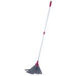 Kleeneze KL062536EU Microfibre Cloth Mop - Removable Absorbent Mop Head Refill Included, 77cm - 128cm Extendable Handle, Drip/Scratch Free, Wet Or Dry Floor Cleaner, Cleaning For Hard Floors, Grey