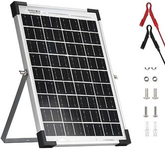 Kit de mantenimiento de batería de cargador de panel solar de 10 W y 12 V con abrazadera de cable de batería, ideal para vehículos recreativos, motocicletas, barcos, marinos, etc.