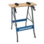 Silverline TB01 Portable Folding Workbench, Brown, 100kg