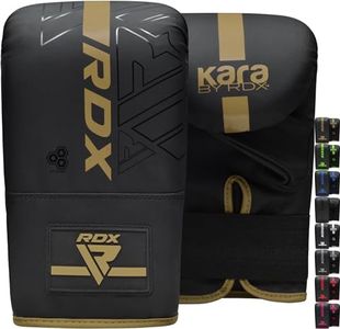 RDX Bag Gloves Boxing Punching Mitts, Maya Hide Leather, Padding, Ventilated Palm, MMA Heavy Punch Training, Muay Thai Kickboxing Focus Pads Double End Speed Ball Workout, Adult Men Women