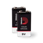 D'Addario Tour-Grade 9v Battery, 2 pack