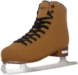 Nattork Figure Skates for Man and Woman Excellence Stainless Steel Blades Ice Figure Skating with Enhanced Support Strength Performance and Ultimate Comfort Brown Leather