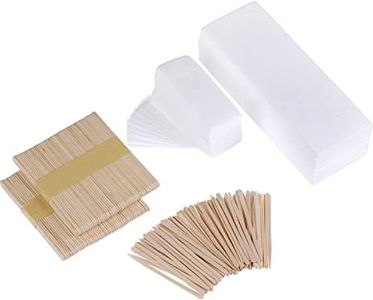 200 Pieces Waxing Strip Non-Woven Wax Strip Hair Removal Wax Strips and 200 Pieces Wax Applicator Sticks