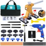 GLISTON Auto Dent Repair Kit, Auto Body Dent Puller Kit with Adjustable Golden Dent Lifter Puller for Car Body Hail Dent Removal Dent Remover Automobile