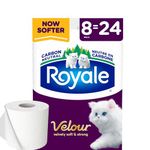 Royale Velour Toilet Paper, 8 Equal 24 Rolls, 213 Bathroom Tissues per roll