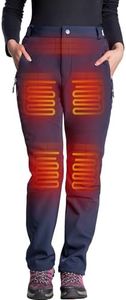 DEWBU Heated Pants for Women with 12V Battery Pack, Dark Blue, 2XL | Fast Heating, 5 Heating Zones, Fleece Lined, Water Resistant, Machine Wash, Winter Hunting, Outdoor Work, Motorcycle Trouser