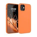 kwmobile Case Compatible with Apple iPhone 12 / iPhone 12 Pro Case - Soft Slim Protective TPU Silicone Cover - Fruity Orange