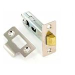 Merriway BH04262 75mm (3 inch) Nickeled Tubular Mortice Latch