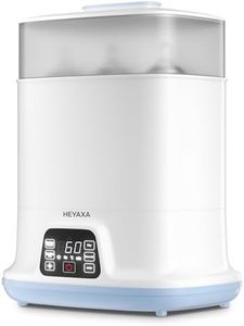 HEYAXA Baby Bottle Steri-lizer and Dryer, Electric Steamer for Baby Bottles, Safe and Reliable, Universal Fit for All Baby Items, Bottles, Breast Pump, LED Touch Screen, Auto Shut-Off