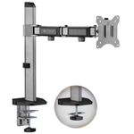 ARTIKEL Single Monitor Desk Mount | VESA Mount with C Clamp & Grommet Mounting Base | Computer Monitor Stand for Screen up to 32 inch | Table Mounted | Space Grey