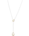Lucky Brand Teardrop Link Lariat Necklace, Two Tone, One Size (JWEL4771)