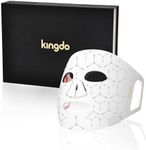 4-in-1 Red Light Therapy for Face, 300 LEDs Face Mask with 620nm Red, 460nm Blue & 850nm Near-Infrared, Rechargeable Skin Care Mask for Sensitive Skin, Age-Defying, Acne & Repair (White)